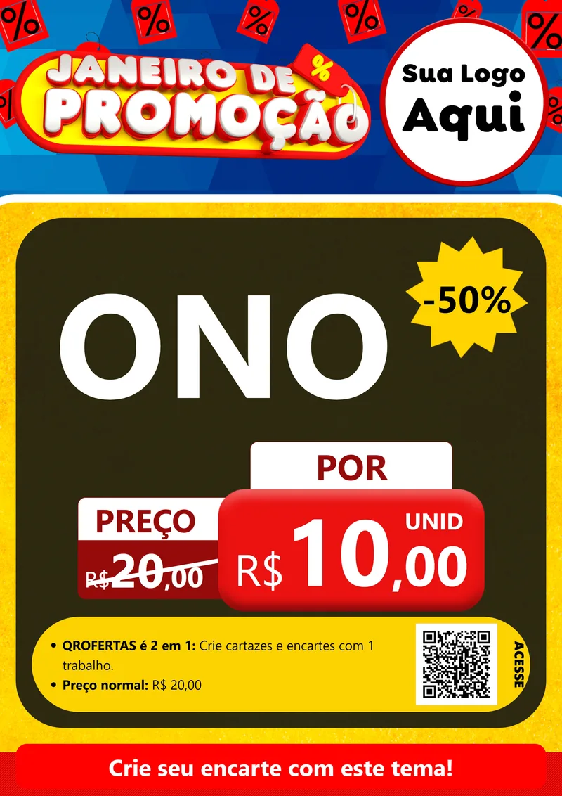 Modelo de Cartaz para Cartaz A4 Vertical com o tema Janeiro de Promoção para Óticas