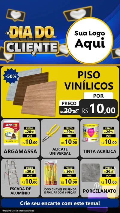 Modelo de Rede Social para Stories com o tema Dia Do Cliente para Material para Construção