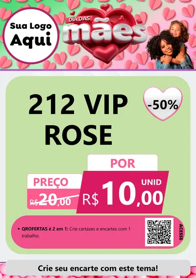 Modelo de Cartaz para Cartaz A4 Vertical com o tema Dia das Mães para Perfumes