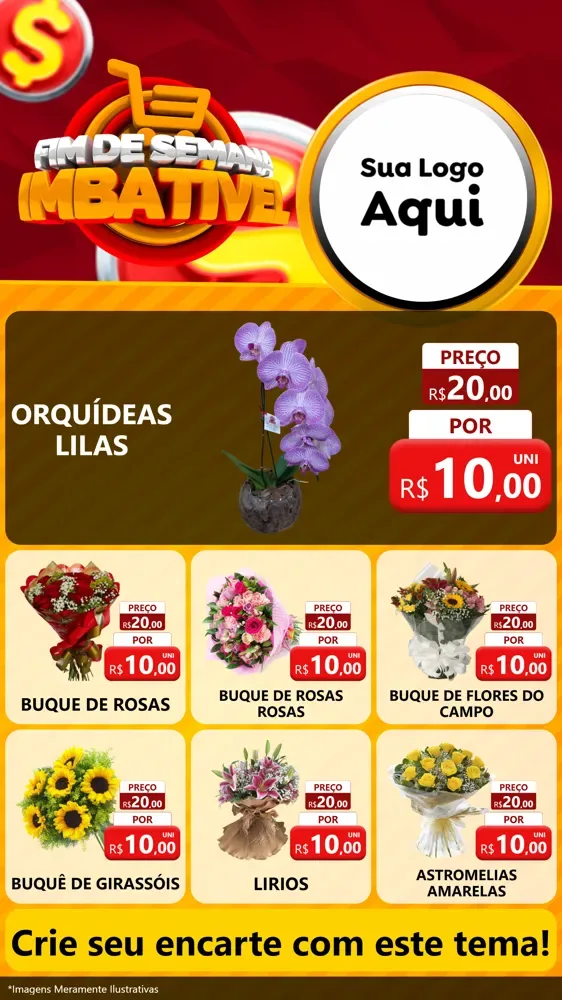 Modelo de Rede Social para Stories com o tema Fim de Semana Imbatível para Floricultura e jardim