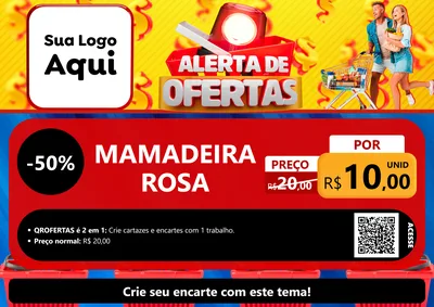 Modelo de Cartaz para Cartaz A4 Horizontal com o tema Alerta de Ofertas para Bebês