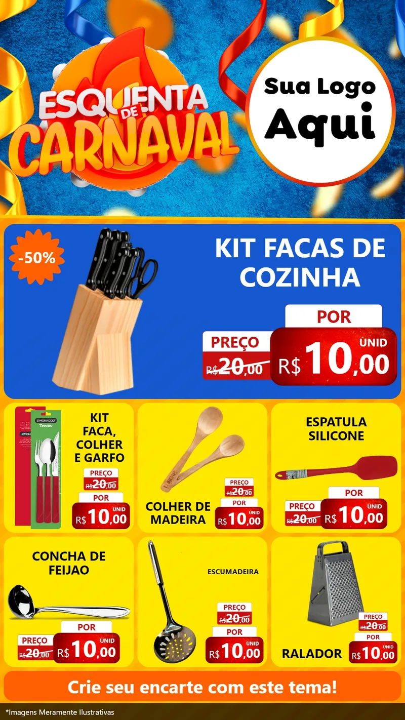 Modelo de Rede Social para Stories com o tema Esquenta de Carnaval para Utilidades Domésticas