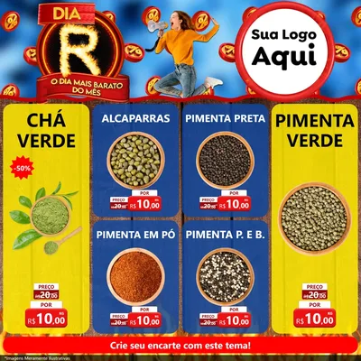 Modelo de Rede Social para Feed Facebook com o tema Dia R - O Dia Mais Barato Do Mês para Produtos Naturais