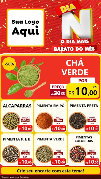 Modelo de Rede Social para Stories com o tema Dia N o Dia Mais Barato do Mês para Produtos Naturais