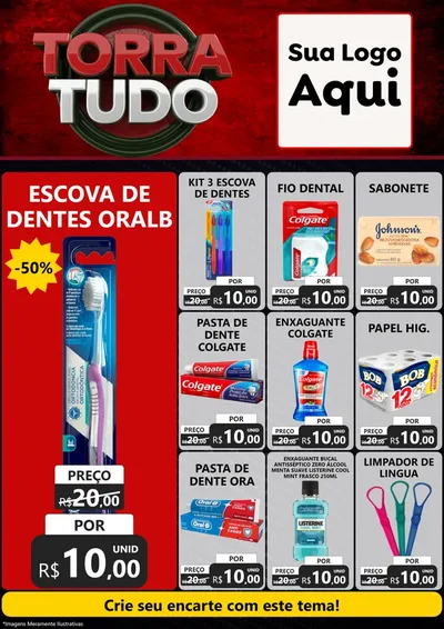Modelo de Encarte para Encarte A4 Vertical com o tema Torra Tudo para Higiene Pessoal