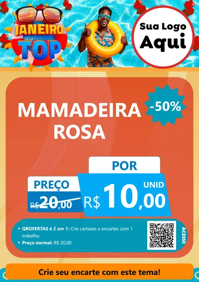 Modelo de Cartaz para Cartaz A4 Vertical com o tema Janeiro Top para Bebês