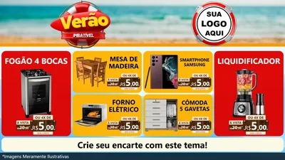 Modelo de TV para TV Horizontal com o tema Verão Imbatível para Móveis e Eletro