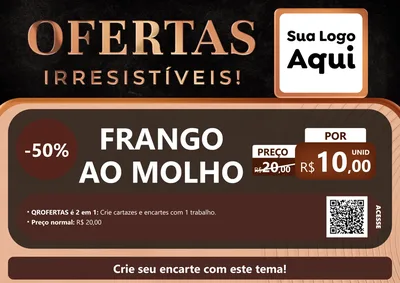 Modelo de Cartaz para Cartaz A4 Horizontal com o tema Ofertas Irresistíveis! para Restaurante