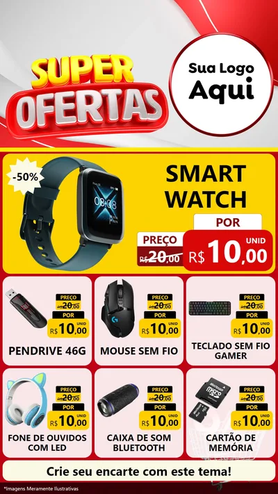 Modelo de Rede Social para Stories com o tema Super Ofertas para Informática