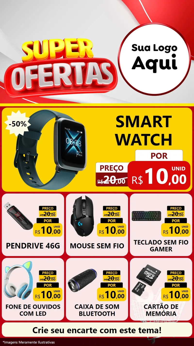 Modelo de Rede Social para Stories com o tema Super Ofertas para Informática