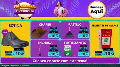 Modelo de TV para TV Horizontal com o tema Pré-Carnaval Premiado para Agropecuária