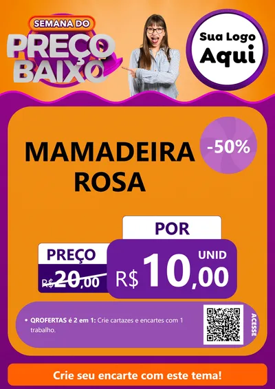 Modelo de Cartaz para Cartaz A4 Vertical com o tema Semana do Preço Baixo para Bebês