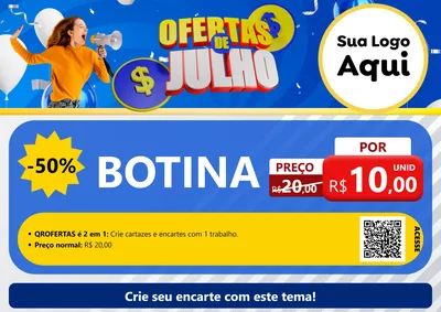 Modelo de Cartaz para Cartaz A4 Horizontal com o tema Ofertas de Julho para Agropecuária