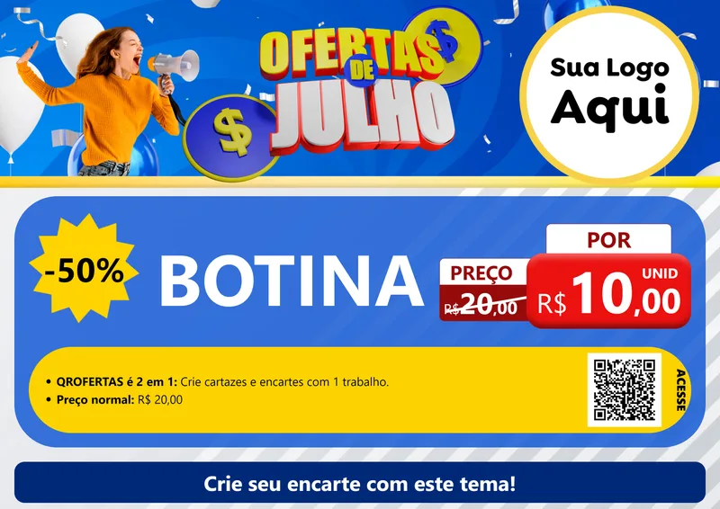 Modelo de Cartaz para Cartaz A4 Horizontal com o tema Ofertas de Julho para Agropecuária