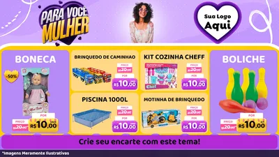 Modelo de TV para TV Horizontal com o tema Para Você, Mulher para Brinquedos
