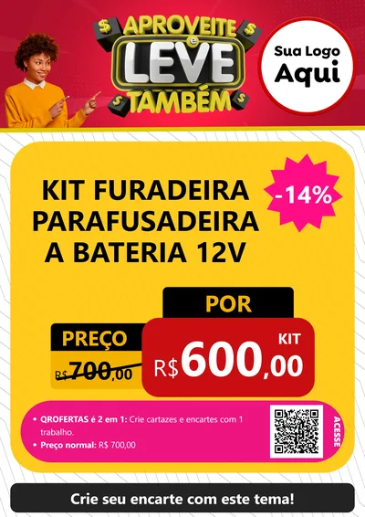 Modelo de Cartaz para Cartaz A4 Vertical com o tema Aproveite e Leve Também para Maquinas e Ferramentas