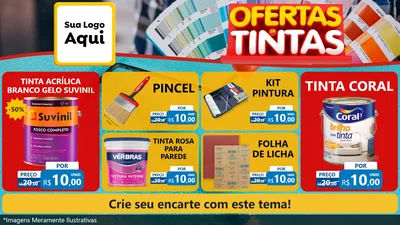 Modelo de TV para TV Horizontal com o tema Ofertas de Tintas para Tintas e Ferramentas
