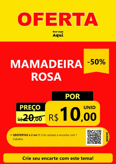 Modelo de Cartaz para Cartaz A4 Vertical com o tema OFERTA - Vermelho Cartaz para Bebês