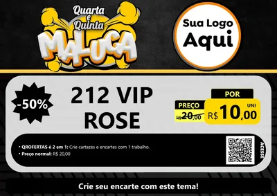 Modelo de Cartaz para Cartaz A4 Horizontal com o tema Quarta e Quinta Maluca para Perfumes