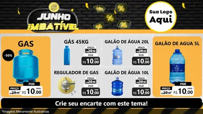Modelo de TV para TV Horizontal com o tema Junho Imbatível para Água e gás