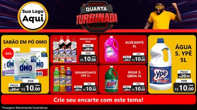 Modelo de TV para TV Horizontal com o tema Quarta Turbinada para Produtos de Limpeza