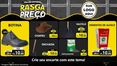Modelo de TV para TV Horizontal com o tema Fim de Semana Rasga Preço para Agropecuária