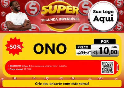 Modelo de Cartaz para Cartaz A4 Horizontal com o tema Super Segunda Imperdível para Óticas
