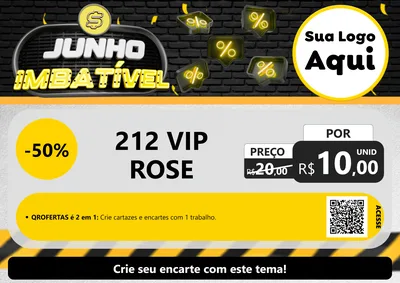 Modelo de Cartaz para Cartaz A4 Horizontal com o tema Junho Imbatível para Perfumes