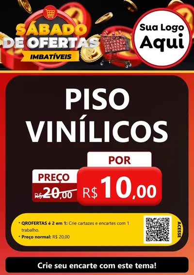 Modelo de Cartaz para Cartaz A4 Vertical com o tema Sábado de Ofertas Imbatíveis para Material para Construção