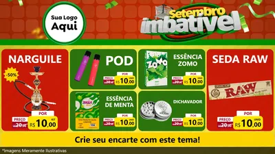 Modelo de TV para TV Horizontal com o tema Setembro Imbatível para Tabacaria