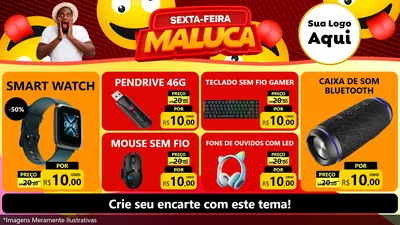Modelo de TV para TV Horizontal com o tema Sexta-feira Maluca para Informática