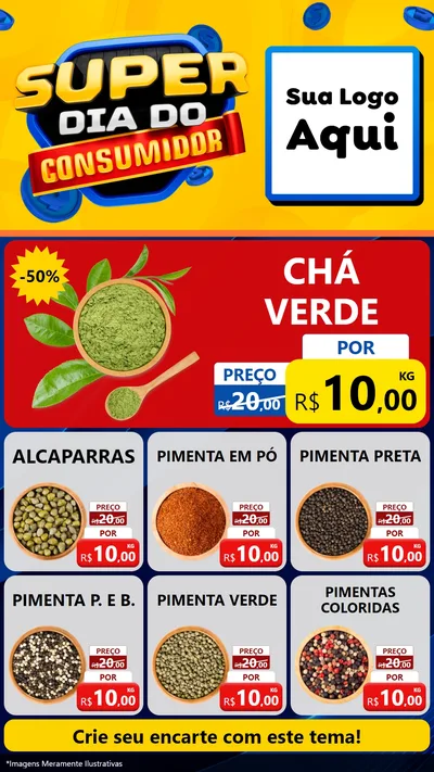 Modelo de Rede Social para Stories com o tema Super Dia do Consumidor para Produtos Naturais