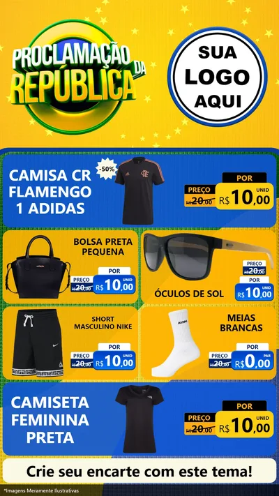 Modelo de TV para TV Vertical com o tema Proclamação da República para Roupas e acessórios