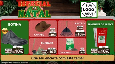 Modelo de TV para TV Horizontal com o tema Especial de Natal para Agropecuária