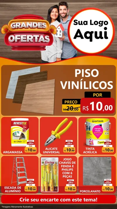 Modelo de Rede Social para Stories com o tema Grandes Ofertas para Material para Construção
