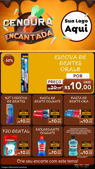 Modelo de Rede Social para Stories com o tema Cenoura Encantada - Páscoa para Higiene Pessoal