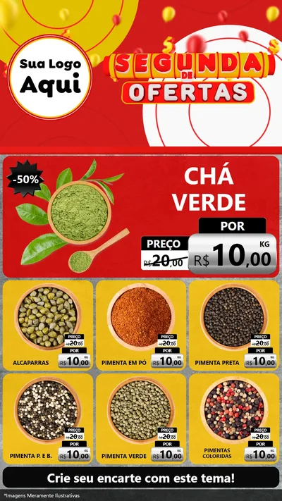 Modelo de Rede Social para Stories com o tema Segunda de Ofertas para Produtos Naturais