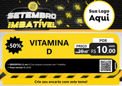 Modelo de Cartaz para Cartaz A4 Horizontal com o tema Setembro Imbatível para Farmácia