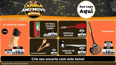 Modelo de TV para TV Horizontal com o tema Liquida Ano Novo É Aqui! para Utilidades Domésticas