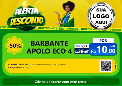 Modelo de Cartaz para Cartaz A4 Horizontal com o tema Alerta de Desconto para Armarinho e Aviamentos