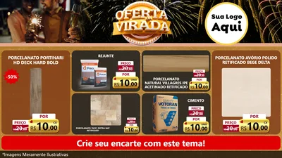 Modelo de TV para TV Horizontal com o tema Oferta da Virada para Pisos e revestimentos