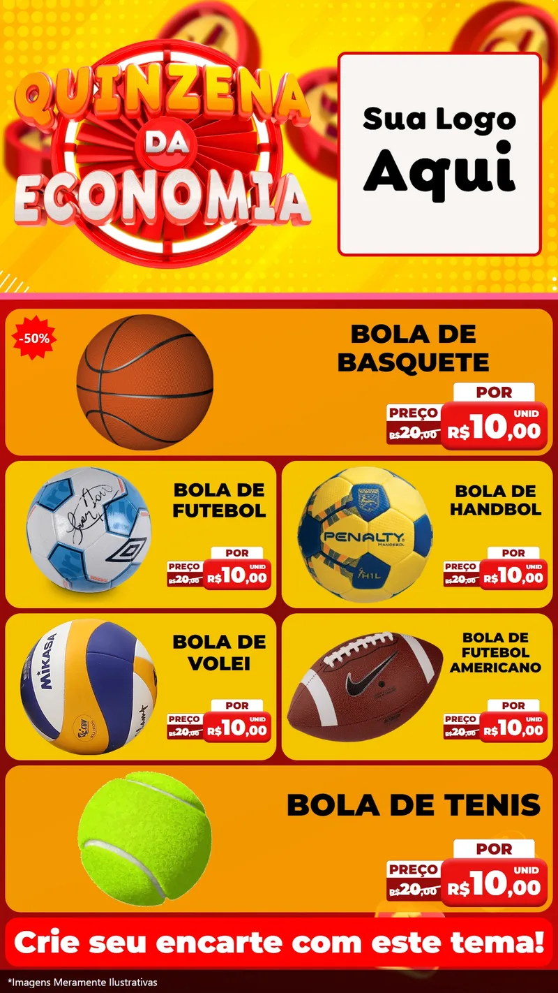 Modelo de TV para TV Vertical com o tema Quinzena Da Economia para Artigos Esportivos