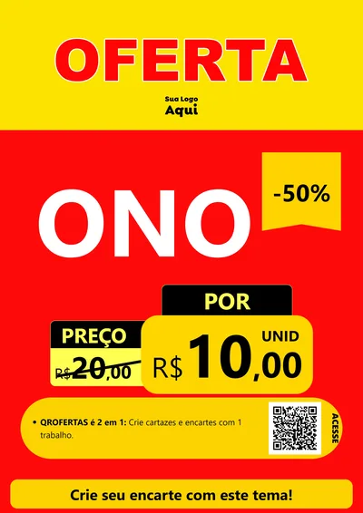 Modelo de Cartaz para Cartaz A4 Vertical com o tema OFERTA - Vermelho Cartaz para Óticas