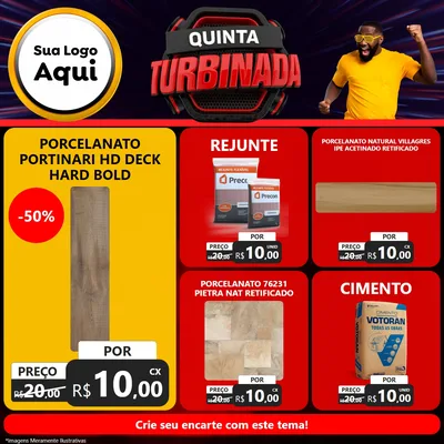 Modelo de Rede Social para Feed Facebook com o tema Quinta Turbinada para Pisos e revestimentos