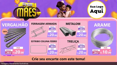 Modelo de TV para TV Horizontal com o tema Dia das Mães para Ferragens