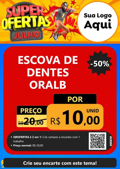Modelo de Cartaz para Cartaz A4 Vertical com o tema Super Ofertas Julho para Higiene Pessoal