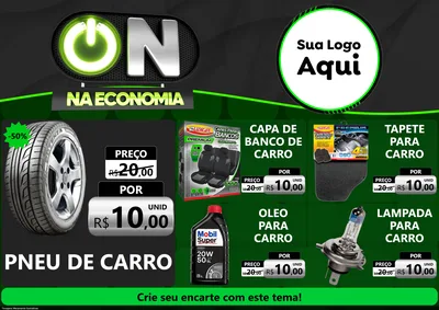 Modelo de Encarte para Encarte A4 Horizontal com o tema On Na Economia para Auto peças