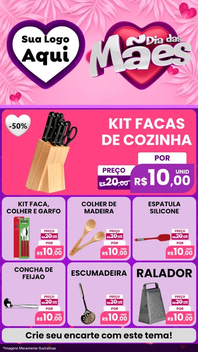 Modelo de Rede Social para Stories com o tema Dia das Mães para Utilidades Domésticas