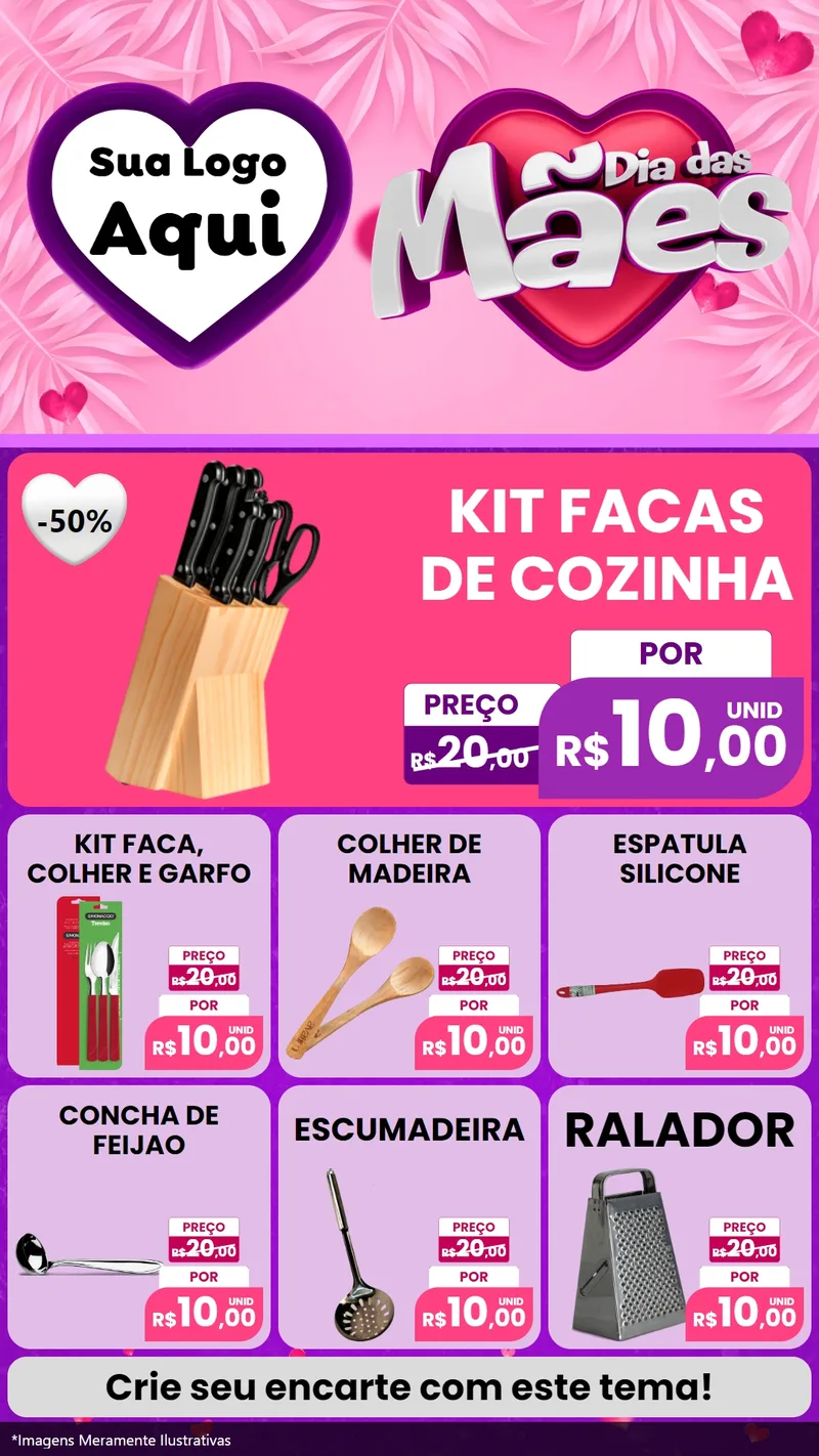 Modelo de Rede Social para Stories com o tema Dia das Mães para Utilidades Domésticas