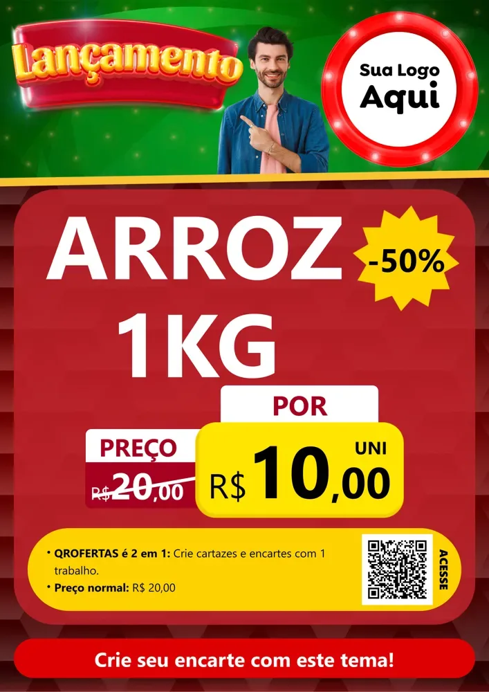 Modelo de Cartaz para Cartaz A4 Vertical com o tema Lançamento para Supermercado